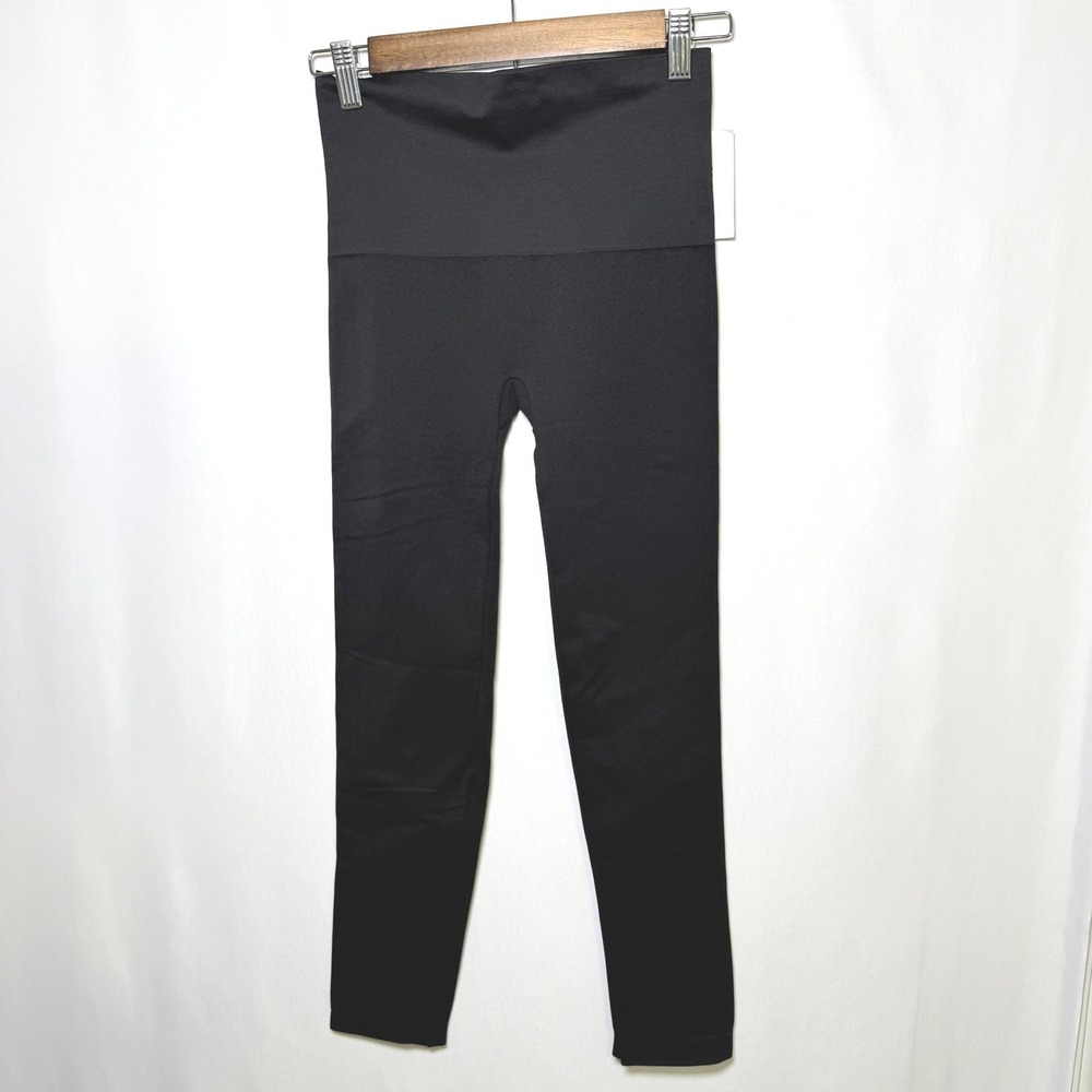 Spanx EcoCare Ankle Legging Very Black Seamless High Waist 20344R Large NWT